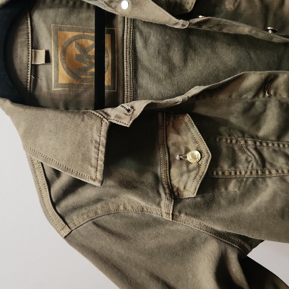 NEVER WORN MICHAEL KORS Military style Olive green jacket size L - Picture 1 of 7